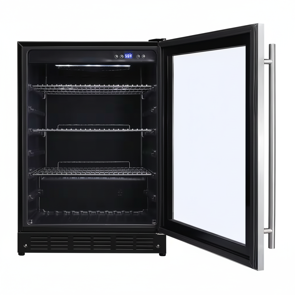 Beverage 23.4 In. 154 (12 Oz.) Can Beverage Cooler, Stainless Steel