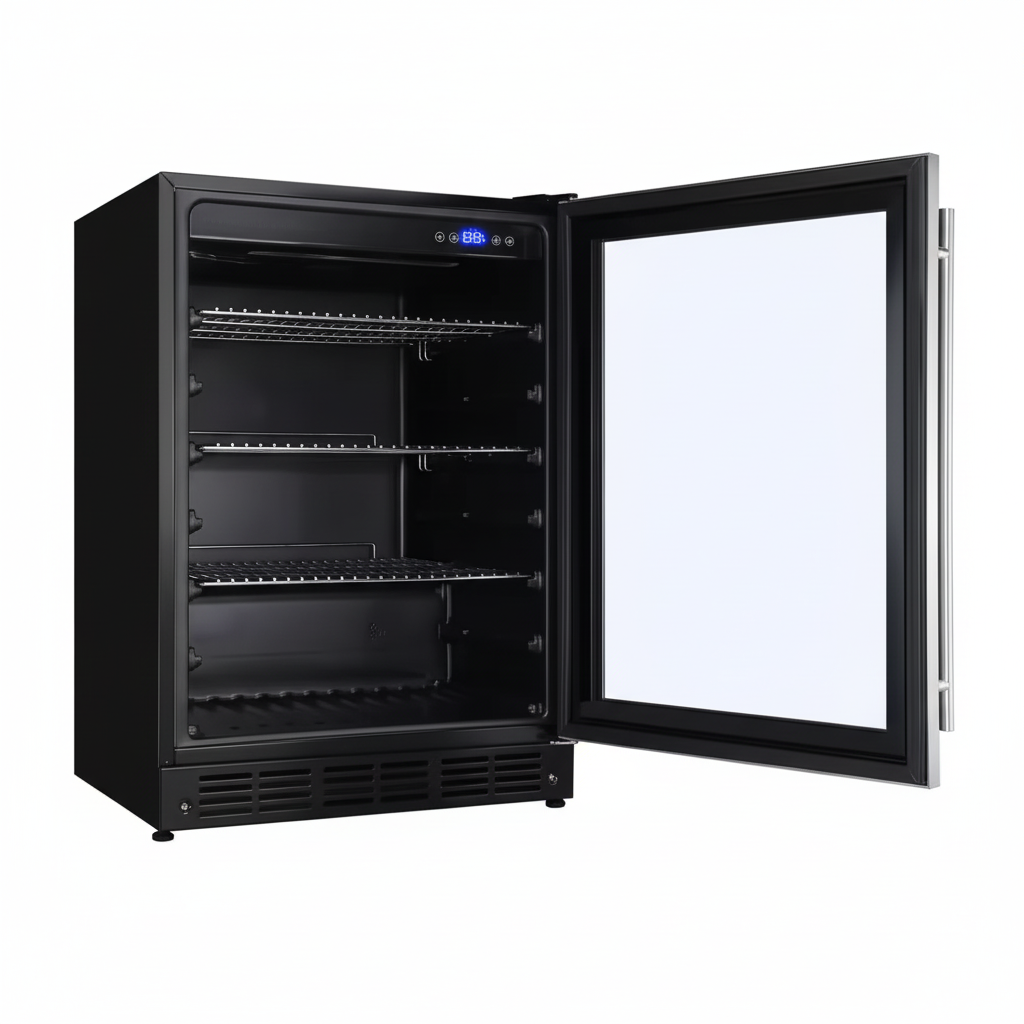 Beverage 23.4 In. 154 (12 Oz.) Can Beverage Cooler, Stainless Steel